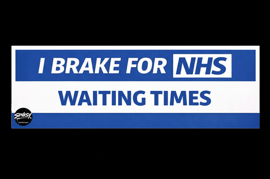 Brake for NHS Waiting Times – SPNKSY Bumper Sticker