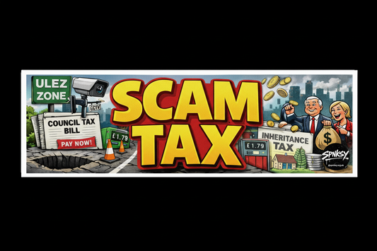 SCAM TAX – SPNKSY Bumper Sticker